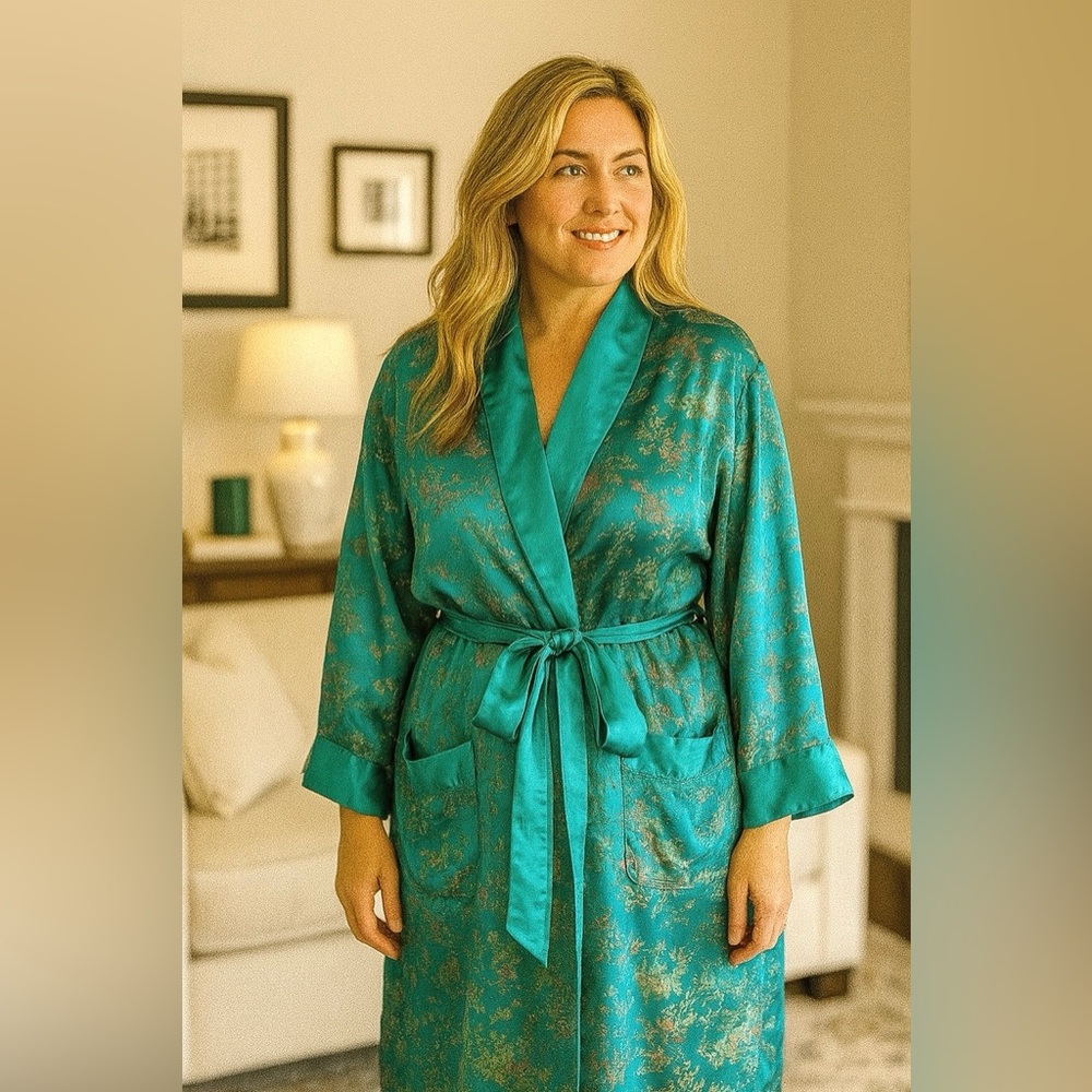 Vintage Satin Chinese Robe 👘 - Picture 4 of 14